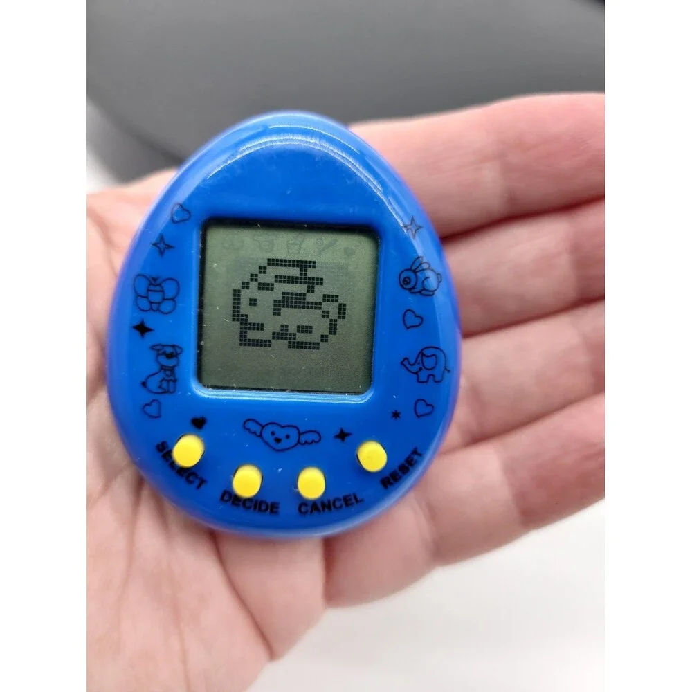 Retro 168-in-1 Virtual Pet Handheld Digital Game Blue Yellow - Tested Works